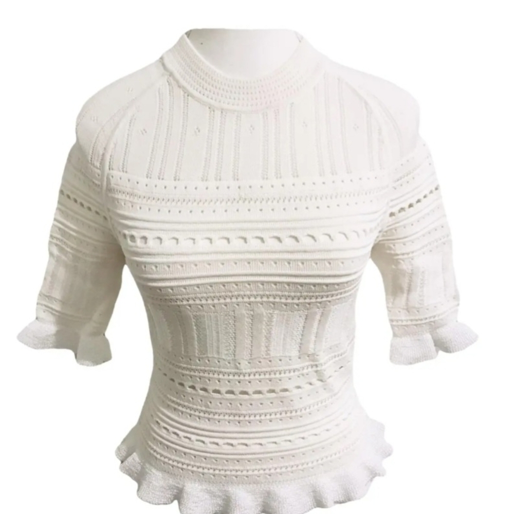 3.1 Phillip Lim Cream Textured Sweater